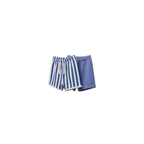 TWO-PACK OF STRIPED AND PLAIN SHORTS - Light blue | ZARA United States