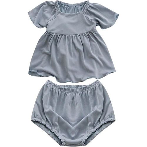 Baby Girls Spring Flutter Top with Bummies