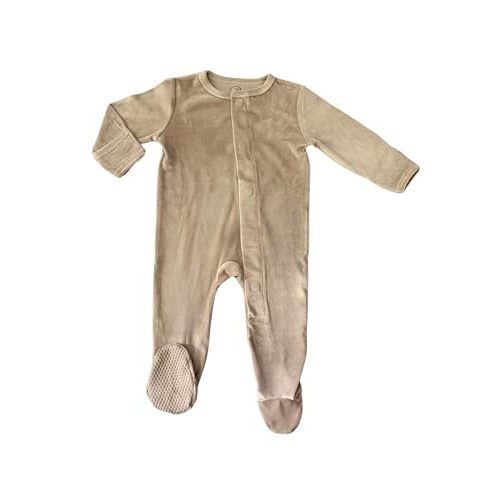 Avee & Co Polyester Fleece Footie Pajamas – Quick Magnetic Fastener Sleeper for Baby Boys and Girls (0–24 Months)
