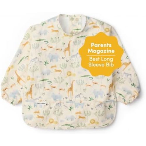 Loulou Lollipop Long Sleeve Washable Bibs Waterproof Baby Bibs 4-36 Months