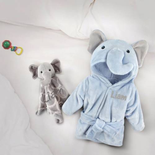 Elephant Robe for Baby Boys With Elephant Security Blanket - Etsy