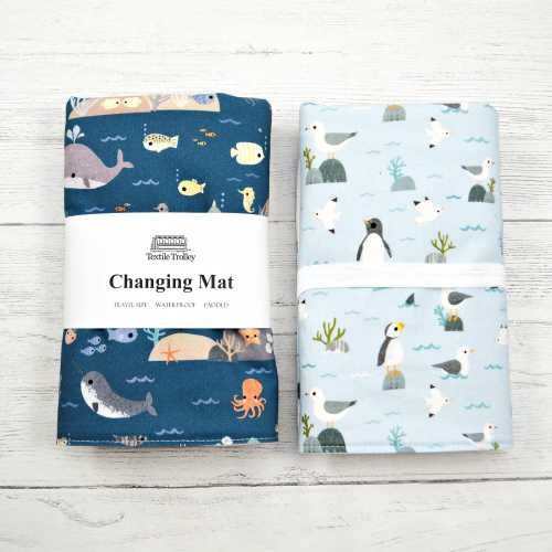 Ocean life Padded Waterproof Changing Travel Diaper Pad