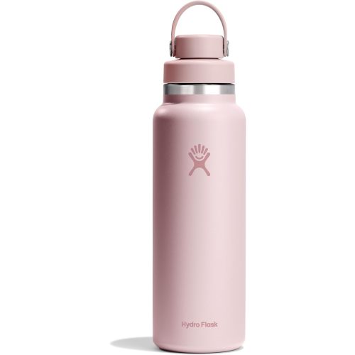 Hydro Flask 40 Oz Wide Mouth Chug Cap Water Bottle - Insulated Stainless Steel with Leakproof closeable lid for Cold Water Drinks, Sports, Travel, car and School in Tonal Trillium