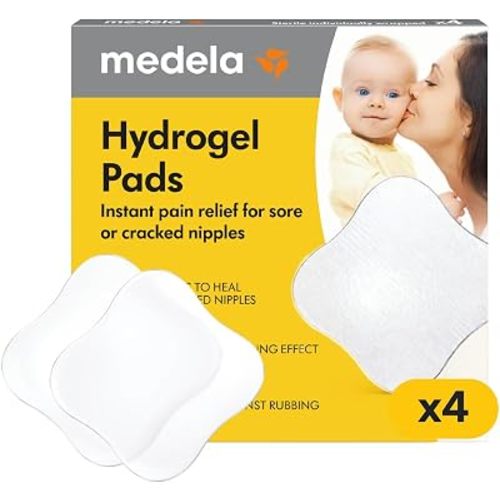Medela Soothing Hydrogel Pads for Nipples, Reusable 24 Hours, Pack of 4
