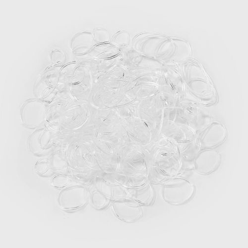 Kids' Medium Polybands - 500ct - Clear - Cat & Jack: Hair Styling, For All Hair Types, Elastic Band