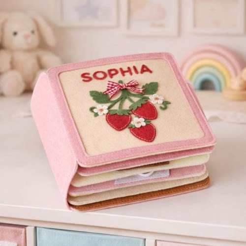 Personalized Baby toy, Quiet Book for Baby , Custom Name Busy Book, Toddler Sensory Gift