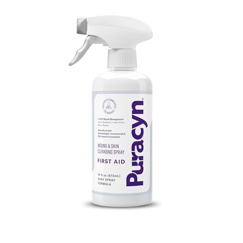First Aid Wound and Skin Cleanser - Hypochlorous-Based Wound Care Spray for Cuts, Scrapes, Minor Sores, Minor Burns, and Other Skin Irritations. 16 Ounces
