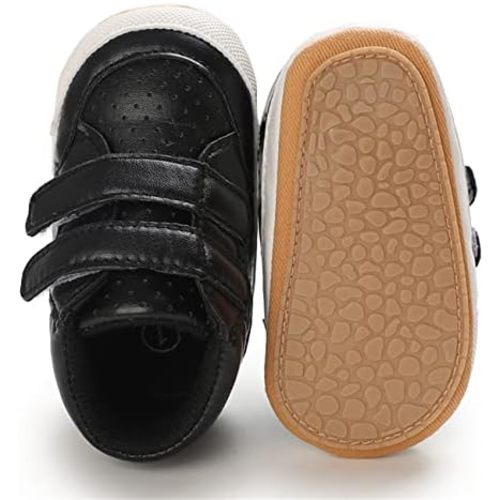 E-FAK Baby Shoes Boys Girls Infant Sneakers Non-Slip Rubber Sole Toddler Crib First Walker Shoes