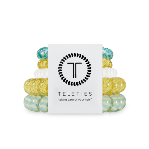 Soft Surf Large Flat Round Hair Clip in Tan | TELETIES