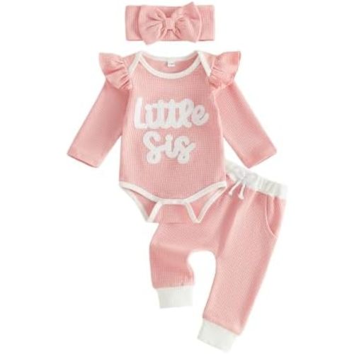 Sejardin Infant Baby Girl Fall Clothes Waffle Newborn Daddys Girl Outfit