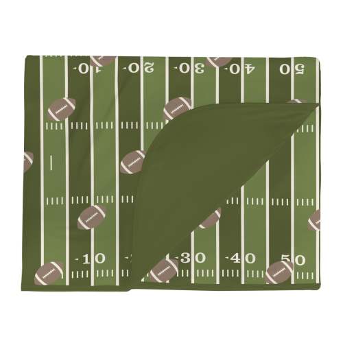 Print Double Layer Throw Blanket in Pesto Football