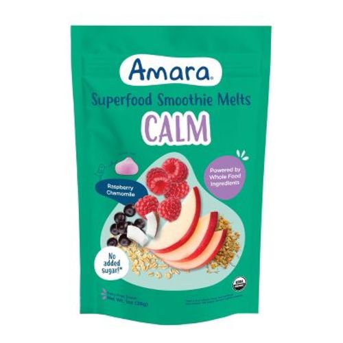 Amara Organic Superfood Smoothie Melts - Calm - Raspberry Chamomile - 1oz