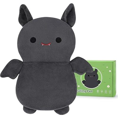 Bat Microwavable Heating Pad for Kids and Women, Cute Plush Animal Microwave Heating Pad for Cramps & Period Pain Relief, Lavender Scented Heated Pad for Neck Knee Pain, Birthday Warmer Pad for Girl