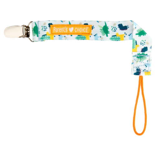 Parents Choice Paci Lanyard Clip Dino