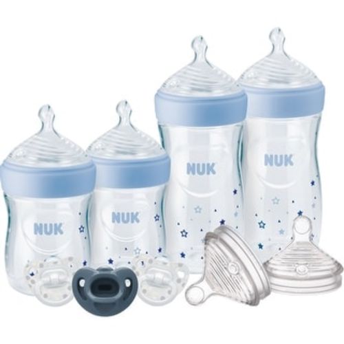 Nuk Simply Natural 9pc Bottle Gift Set w/ SafeTemp, Blue Stars