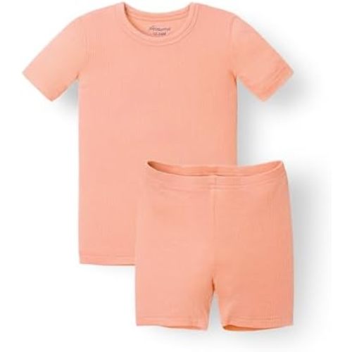 AVAUMA Toddler Short Pajamas Set Baby Boys Girls Kids Snug fit Ribbed Sleepwear pjs for Daily Life Style