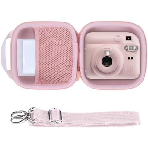 Storage Case Compatible with Fujifilm Instax Mini 12/11 Instant Camera (Blush Pink Case)