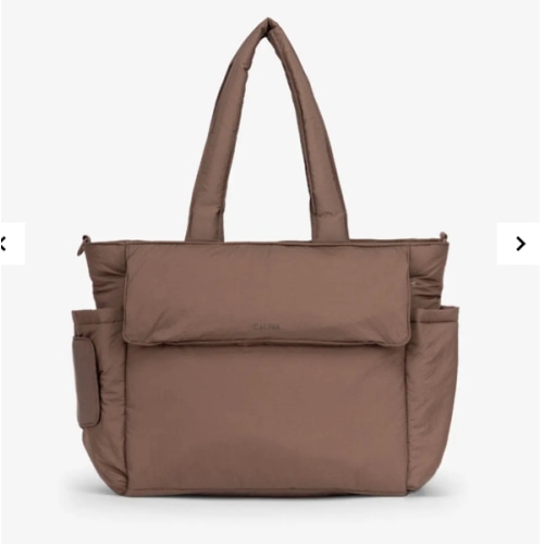 Diaper Tote Bag with Laptop Sleeve - HAZELNUT