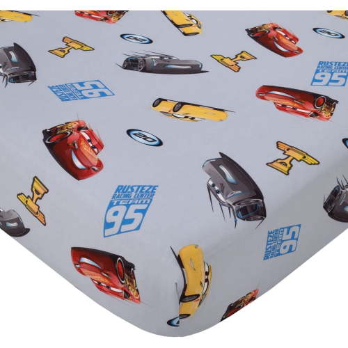Disney Cars Toddler Bed Fitted Crib Sheet, Standard Crib Size 28in x 52in, 100% Breathable Microfiber