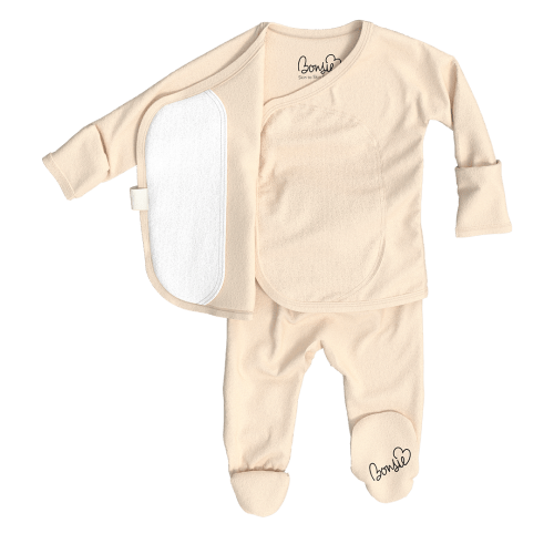 Footie - Oat – Bonsie Skin to Skin Babywear