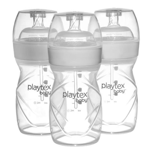 Playtex Baby – Nurser Bottle with Drop-Ins Liners, 4oz, 3-Pack, Anti-Colic & BPA-Free