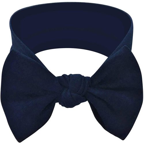 BABYGIZ Baby Girl Headbands-Infant,Toddler Cotton Handmade Hairbands with Bows Child Hair Accessories (Dark Navy Blue)