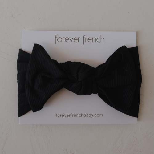 Bamboo Head Wrap | Ribbed Black