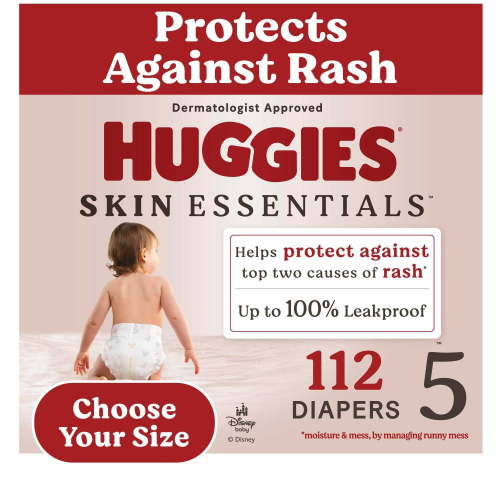 Huggies Skin Essentials Baby Diapers, Sizes 1-6
