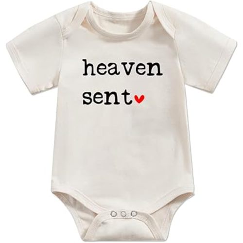 Newborn Infant Baby Bodysuit Funny Letters Print Clothes Short Sleeve Romper Pregnancy Announcements