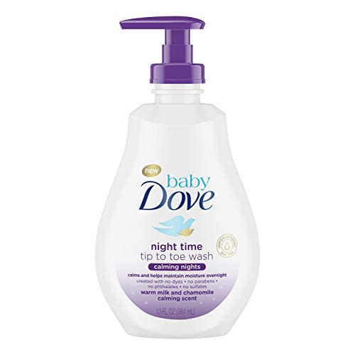 Baby Dove Tip to Toe Wash and Shampoo Calming Nights Washes Away Bacteria While Nourishing Your Skin 13 oz