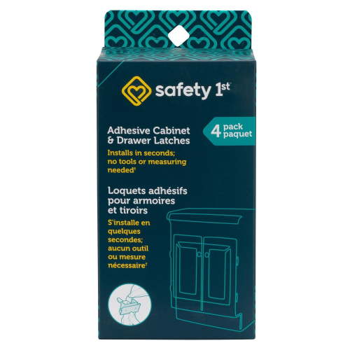 Safety 1st Adhesive Cabinet & Drawer Latches - 4 Pack, Baby Proofing - Walmart.ca