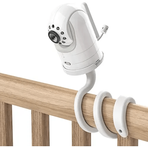 Koroao Adjustable Crib Mount for Infant Optics DXR-8/PRO/Motorola Baby Monitor, Versatile for Infant Optics Baby Monitor Versatile Twist Holder Without Tools or Wall Damage(White)