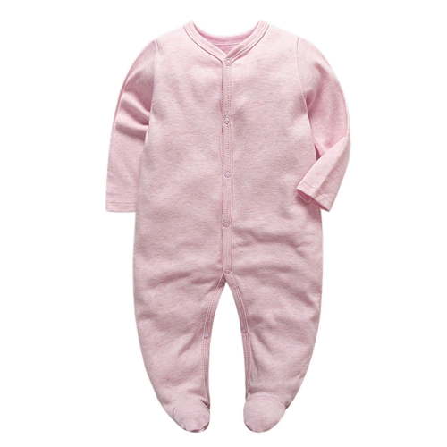 WIBACKER Newborn Baby Footed Pajamas 100% Cotton Infant Baby Snap Sleepers for Sleep and Play Footies 0-12 Months