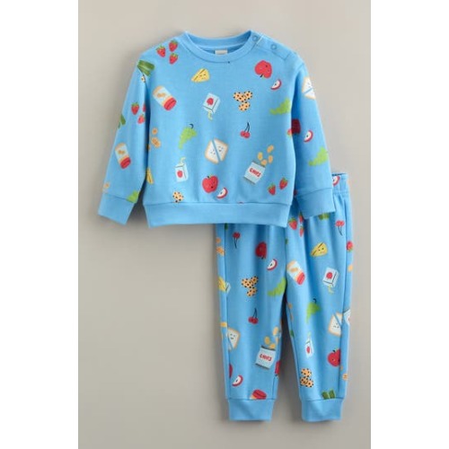 Print Fleece Sweatshirt & Joggers Set, 3M