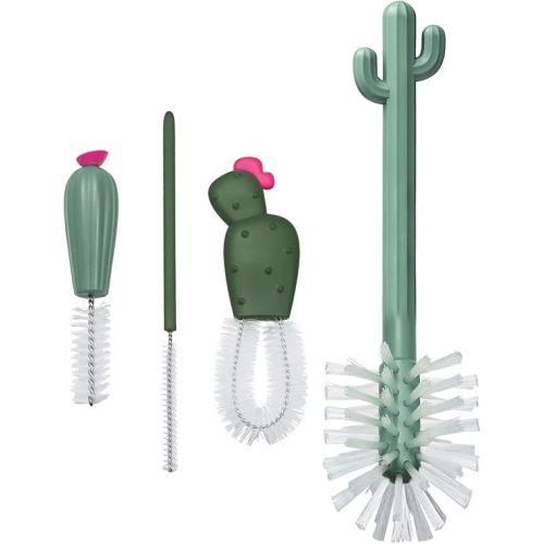 Boon Cacti Bottle Cleaning Brush Set, Terracotta , 4 Piece Set