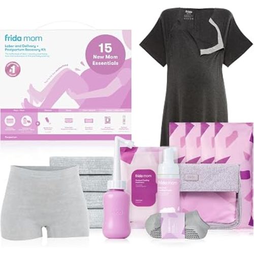 Frida 15pc Labor & Postpartum Kit Gift Set for Baby Showers & Mom to Be