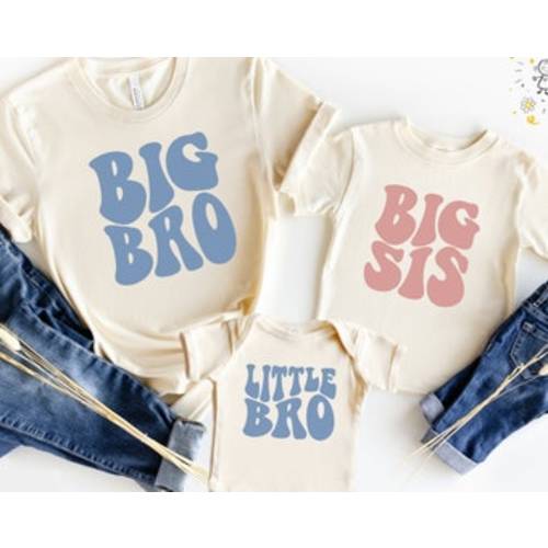 Retro Matching Sibling Shirts, Big Sister, Little Bro, Big Brother, Little Sis Tee, Retro Kids, Toddler, Baby, Girls, Boys, Announcement - Etsy