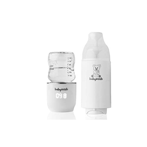 Baby Cub - 3 in 1 Portable Baby Bottle Warmer, Multiple Temperature Setting Technology for Breastmilk, Water, Instant Milk Heating, Manual Temperature Adjustments. and Travel Formula Powder Dispenser