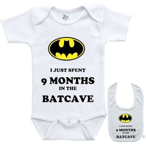 I Just Spent 9 Months inBatCave Infant Newborn outfit Baby Bodysuit Onesie & Blb