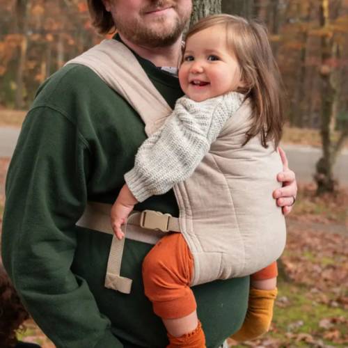 Tan Buckle Baby Carrier | Ergonomic Soft Structured Carrier