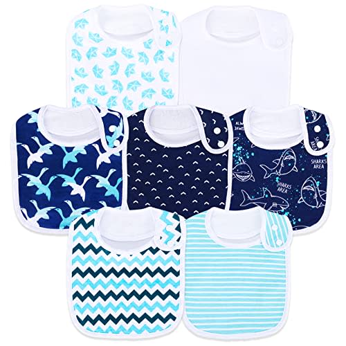 Benoxine Baby Bibs Soft and Absorbent Organic Cotton Bandana Drool Bibs Set for Boys Girls Newborn 0-36 Months