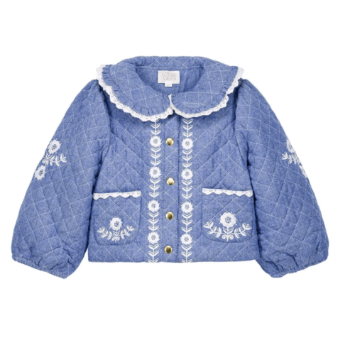 Jouliana Organic Cotton Chambray Coat | Blue