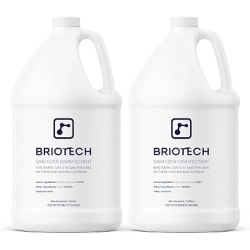 BRIOTECH Sanitizer Disinfectant, Hypochlorous Acid, Refill, 1 Gal, 2-Pack