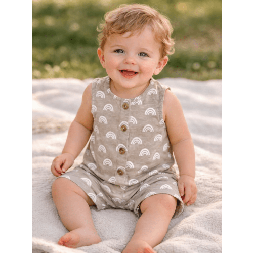 Rainbow / Organic Bay Shortie – SpearmintLOVE