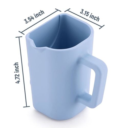 Baby Bath Rinse Cup with Suctions, 100% Food Grade Silicone, Rinser to Wash Hair and Body with Easy Grip Handle