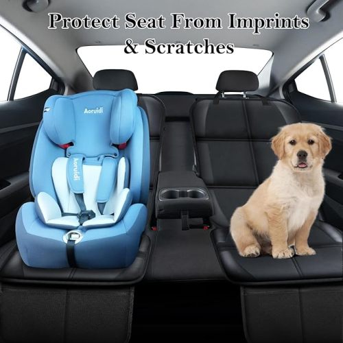 Car Seat Protector for Child Car Seat, (Thicker Black-2pc)