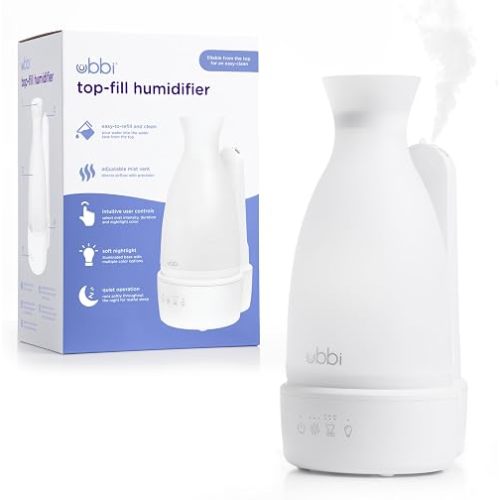 Ubbi Ultrasonic Humidifier, Easy Top-Fill Design