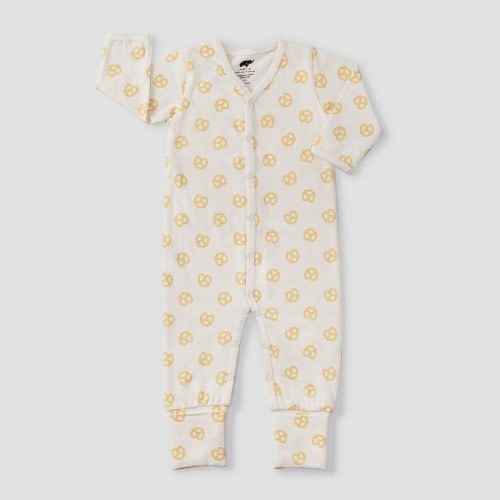 Layette by Monica + Andy Baby Pretzel Pajama Romper - Yellow 6-9M