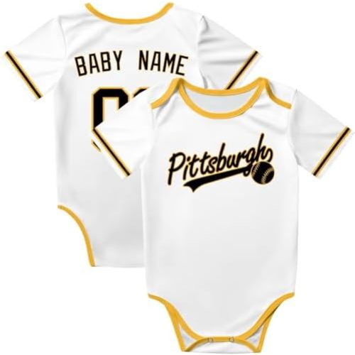 KREDE Baby Clothes Unisex Bodysuit Personalized Custom Baby Name Number for Boy Girl
