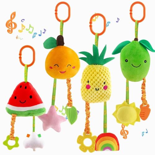 KAKIBLIN Baby Hanging Toys, 4 Pack Hanging Toys for Babies, Stroller Toy